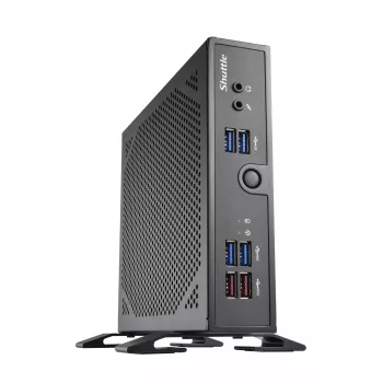 Shuttle XPC slim Barebone DS50U, Intel Celeron 7305, 2x LAN (1x 2.5Gbit ,1x 1Gbit), 1xCOM,1xHDMI,1xDP, 1x VGA, fanless, 24/7 permanent operation