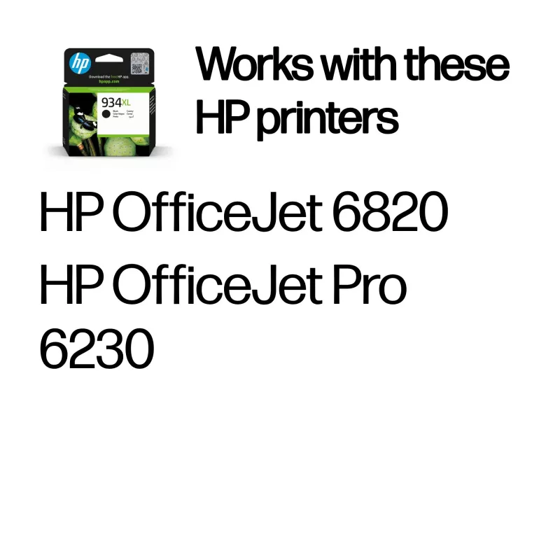 HP 934XL High Yield Black Original Ink Cartridge, Black, 1 pc(s), 1000 pages