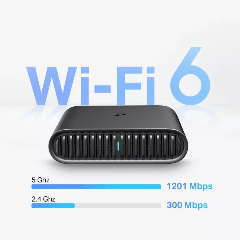TP-Link AX1500 Wi-Fi 6 Travel Router, Wi-Fi 6 (802.11ax), Dual-band (2.4 GHz / 5 GHz), Ethernet LAN, Black, Portable router