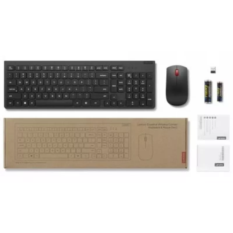 Wireless Keyboard and Mouse Lenovo 4X31N50746 QWERTY US English Black
