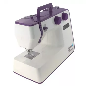Sewing machine Lucznik Teresa portable lightweight — model Teresa, domestic electric sewing machine, basic stitch functions, white-violet