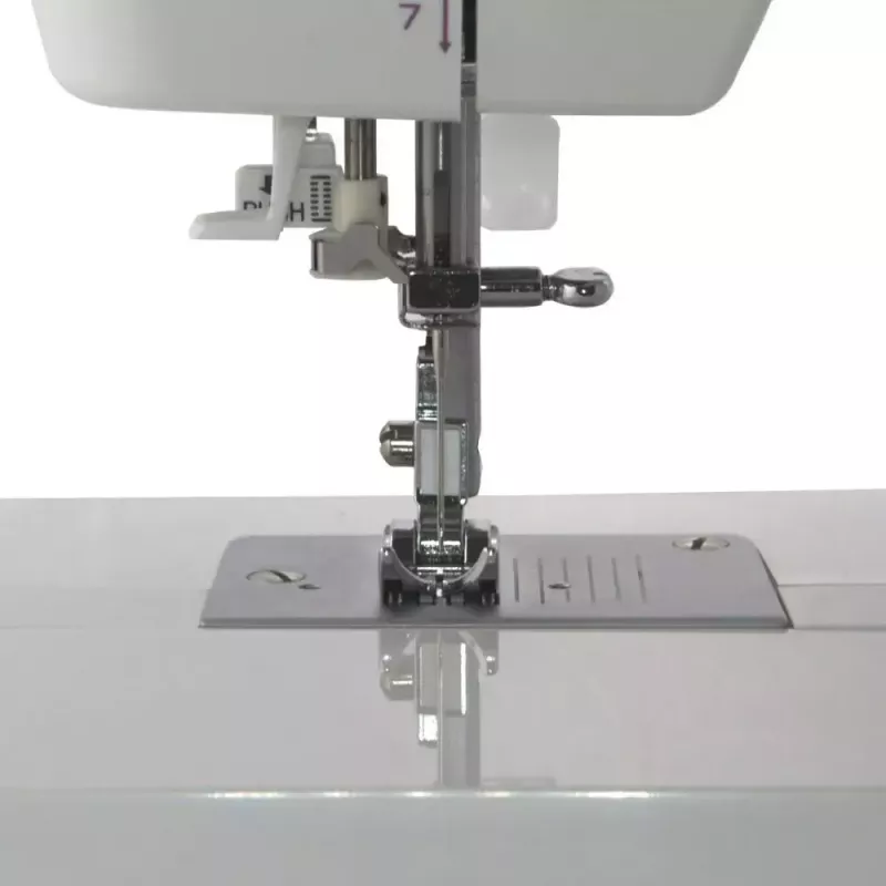 Sewing machine Lucznik Teresa portable lightweight — model Teresa, domestic electric sewing machine, basic stitch functions, white-violet