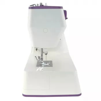 Sewing machine Lucznik Teresa portable lightweight — model Teresa, domestic electric sewing machine, basic stitch functions, white-violet