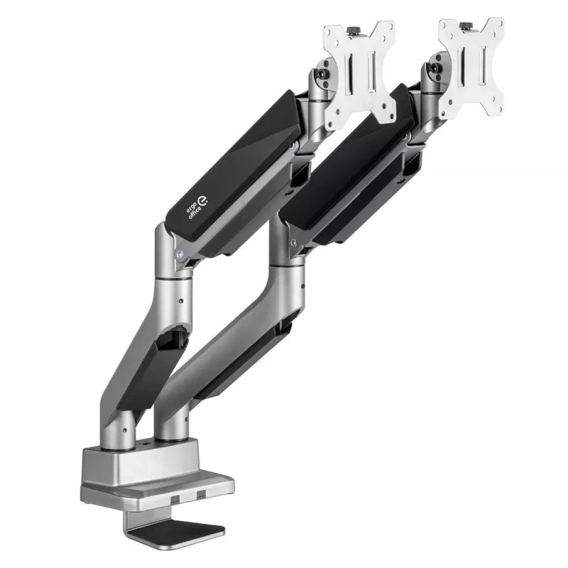 Universal Ergo Office Dual Monitor Desktop Mount, Gas Spring 17-35 15kg, VESA 75x75 / 100x100, ER-446