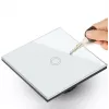 Touch Changeover Switch Light Switch Cross Switch Wall Switch Stair Switch with Color Change LED Backlight Recessed Switch 1-Fold Round White