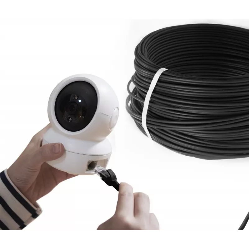 Network Cable Extralink Twisted pair CAT6 FTP Outdoor 305m Black