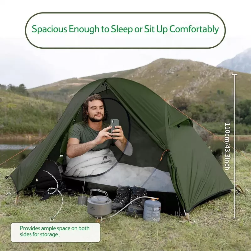 Cycling ultralight tent 1 nh18a095-d-forest green NATUREHIKE