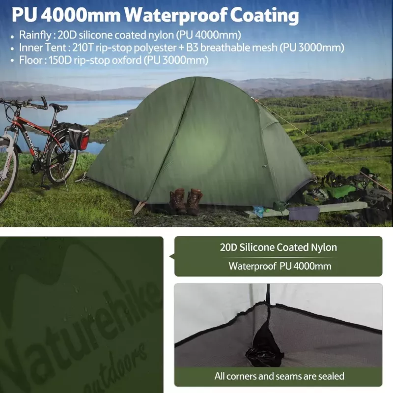 Cycling ultralight tent 1 nh18a095-d-forest green NATUREHIKE