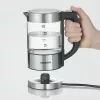 Electric kettle SEVERIN WK3458, 0.5 L, 1100 W, glass & stainless steel, 5 temperature settings, cordless