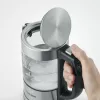 Electric kettle SEVERIN WK3458, 0.5 L, 1100 W, glass & stainless steel, 5 temperature settings, cordless