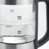 Electric kettle SEVERIN WK3458, 0.5 L, 1100 W, glass & stainless steel, 5 temperature settings, cordless