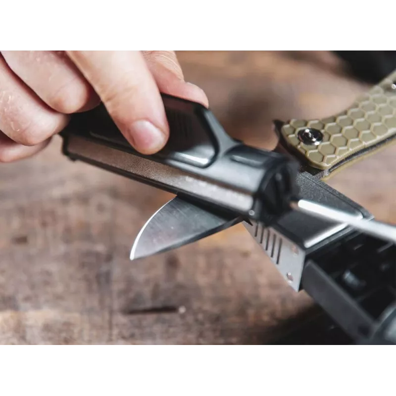 Pull-through Knife Sharpener Work Sharp Precision Adjust Elite 09DX066 — adjustable angle, diamond stones, leather finish, nylon housing