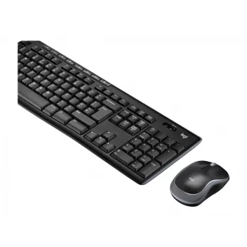 Logitech MK270 - Standard - Wireless - RF Wireless - Black - Mouse included