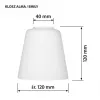 Lampshade ActiveJet EMILY glass, white — diameter 12 cm, neck 40 mm, height 120 mm