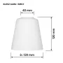 Lampshade ActiveJet EMILY glass, white — diameter 12 cm, neck 40 mm, height 120 mm
