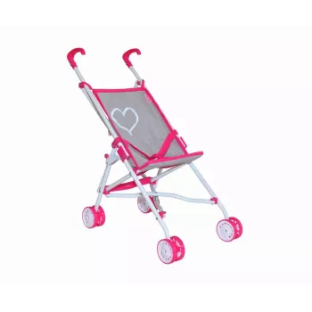 Stroller milly mally Julia Prestige Pink — lightweight compact doll stroller, model 2722