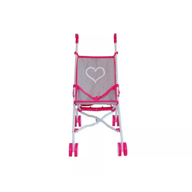 Stroller milly mally Julia Prestige Pink — lightweight compact doll stroller, model 2722