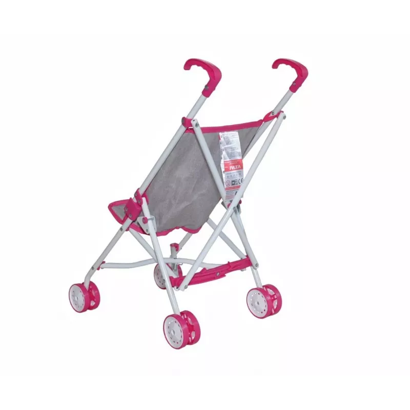 Stroller milly mally Julia Prestige Pink — lightweight compact doll stroller, model 2722