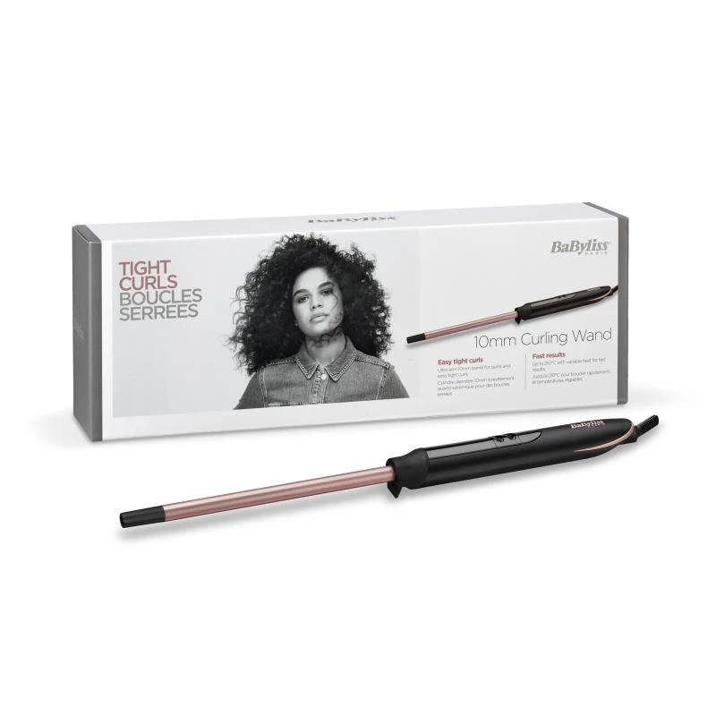 BaByliss C449E Tight Curls Curling Wand Warm Black, Copper 2.5 m