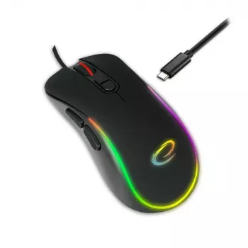 Gaming mouse ESPERANZA EGM303 USB Type-C, optical 2400 DPI, 7 buttons, RGB, right-hand, black