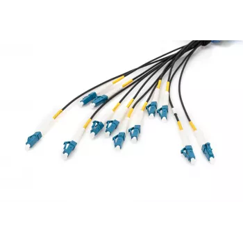 Digitus Pre-assembled Fiberglass Universal Breakout Cable Single Mode OS2 12 Fibers LC/UPC 100m