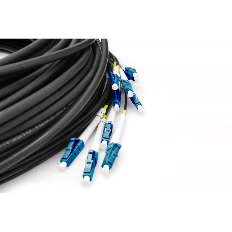 Digitus Pre-assembled Fiberglass Universal Breakout Cable Single Mode OS2 12 Fibers LC/UPC 100m