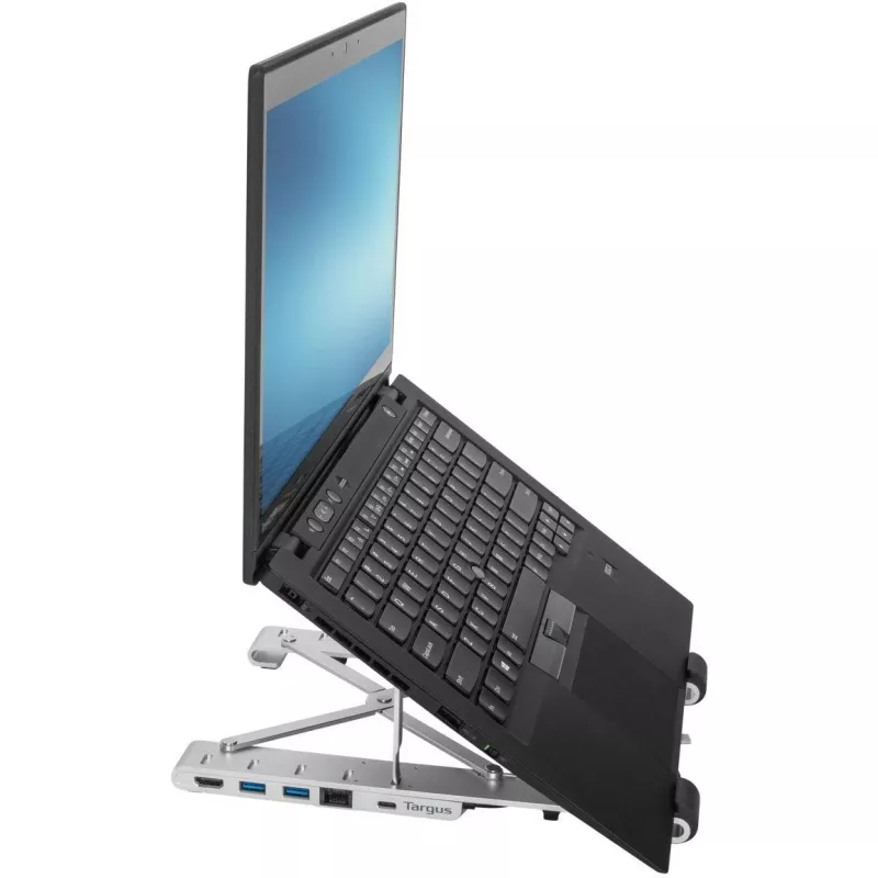 Portable Stand with Integrated Dock Docking station + notebook holder USB-C 3.2 Gen 1 Thunderbolt 3