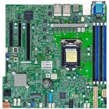 Supermicro - Motherboard X12STH-LN4F - micro ATX - LGA1200-Socket C256 Chipset USB 3.2 Gen 1 4 x Gigabit LAN Onboard Graphics