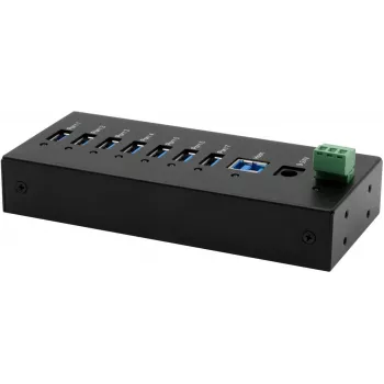USB hub Exsys EX-11247HMS 7-port DIN-rail with 15 kV ESD protection