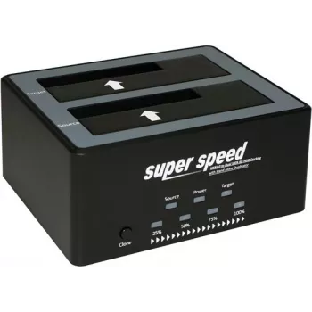 ROLINE - HDD-docking station - bays: 2 - 6.4 cm, 8.9 cm (2.5, 3.5) - SATA 6Gb/s - 600 MBps - USB 2.0 - Black (16.01.4122)