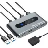 Techly USB 3.0 Switch 2 PC Inputs 4 Outputs - 4-Port - USB 2.0