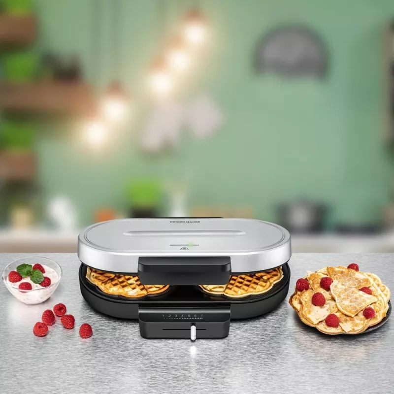 Rommelsbacher WA 1250 waffle iron 2 waffle(s) 1250 W Silver