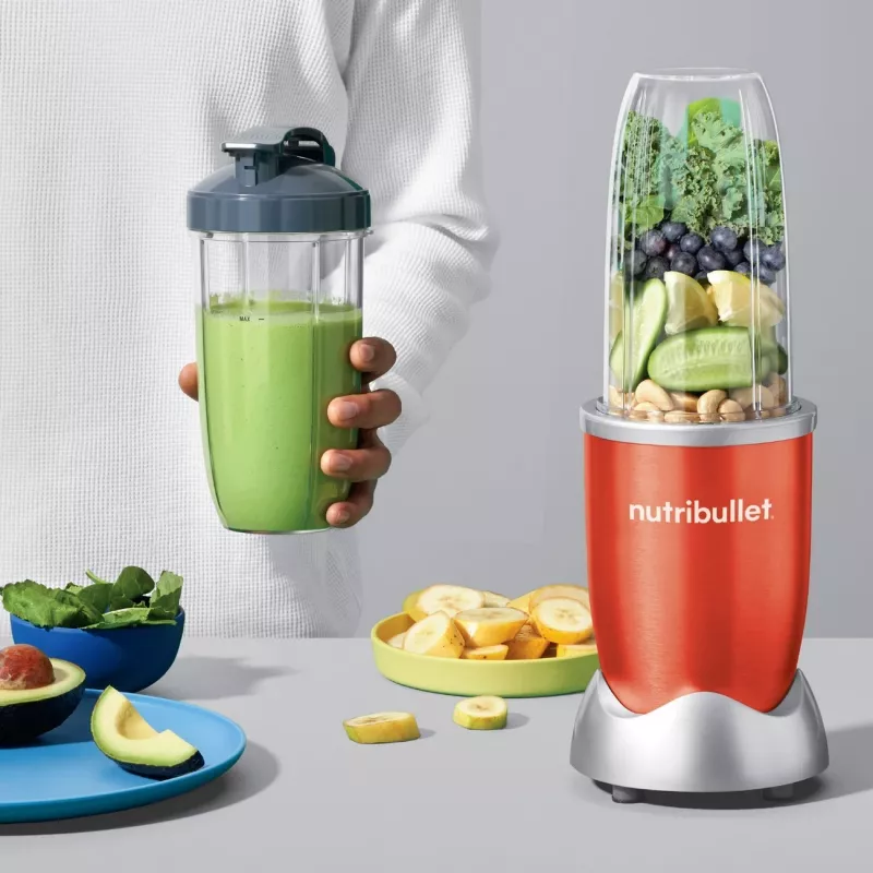 NutriBullet NB907R 0.9 L Cooking blender 900 W Red, Silver