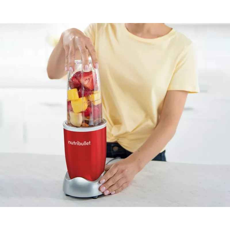 NutriBullet NB907R 0.9 L Cooking blender 900 W Red, Silver