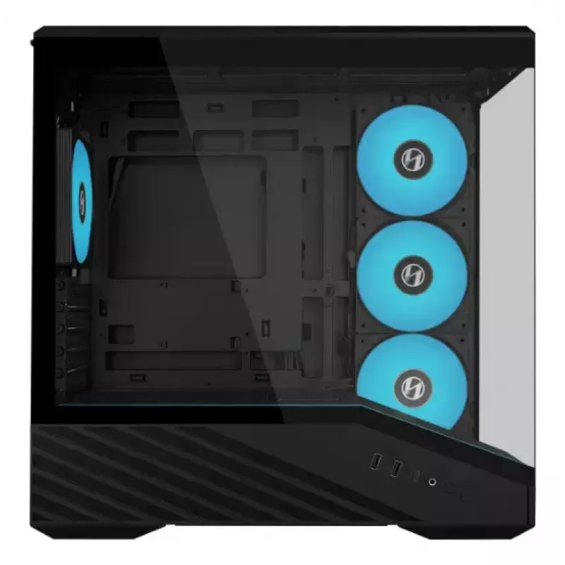 Mini Tower PC Case Lian Li Vector V100R MINI — Mini-ITX/Micro-ATX, tempered glass, 3x120mm side + 1x120mm rear fans, 2x 2.5 inch + 1x 3.5 inch bays, black