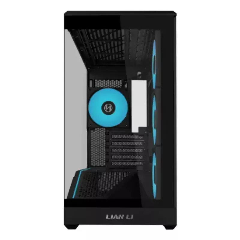 Mini Tower PC Case Lian Li Vector V100R MINI — Mini-ITX/Micro-ATX, tempered glass, 3x120mm side + 1x120mm rear fans, 2x 2.5 inch + 1x 3.5 inch bays, black