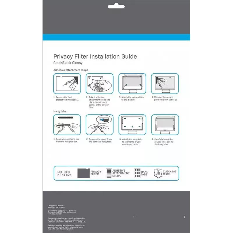 Frameless display privacy filter eSTUFF GLBG12277156