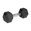 Rubberized cast iron dumbbells HEX 2x9 kg REBEL ACTIVE