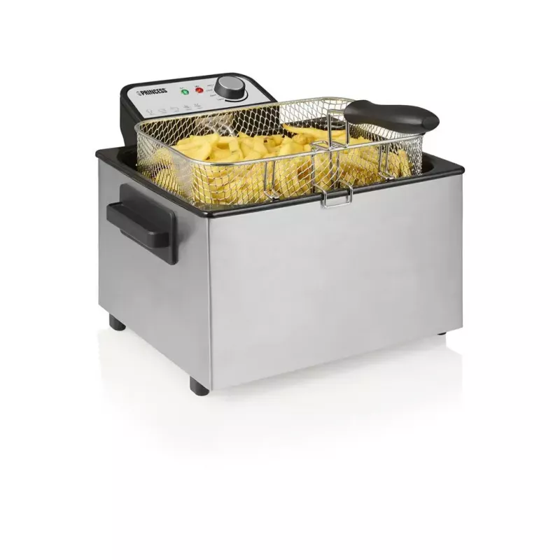 Deep fryer Princess 184090 — compact electric countertop fryer, removable basket, stainless steel