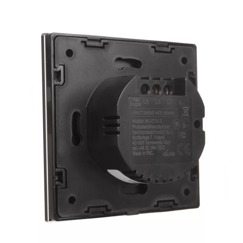 Wall light switch MACLEAN MCE710B single-touch touch control, built-in wall plate compatible
