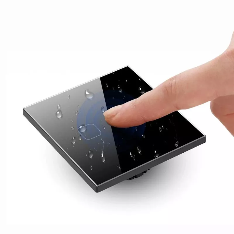 Wall light switch MACLEAN MCE710B single-touch touch control, built-in wall plate compatible