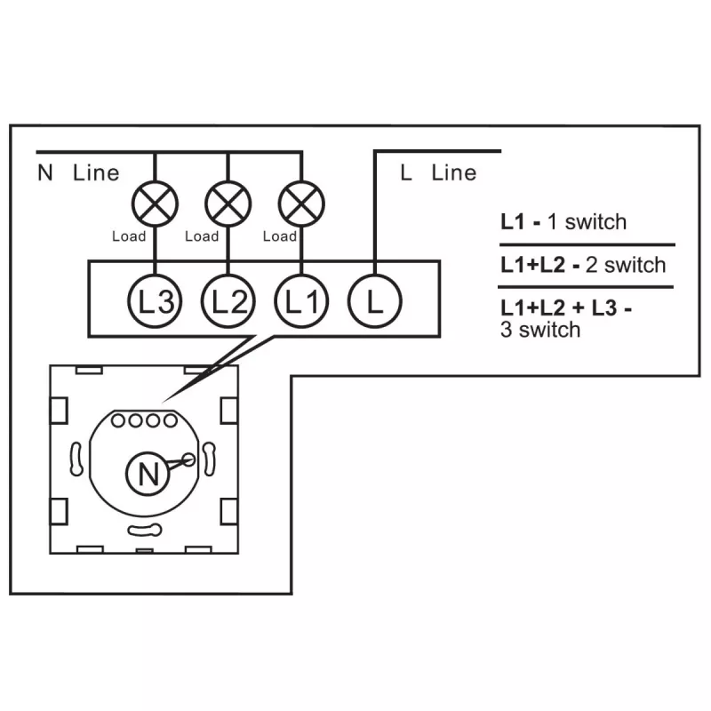 Smart Wi‑Fi touch light switch MACLEAN MCE715W — touch control, Wi‑Fi connectivity