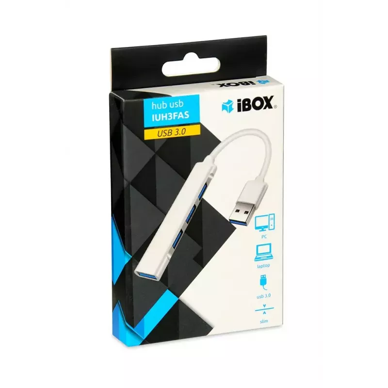 USB hub IBOX IUH3FAS — 1× USB 3.0, 3× USB 2.0
