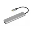Docking hub IBOX IUH3SL4K USB Type-C 5 Gbit/s, HDMI 4K@30Hz, PD up to 100W, 2x USB-A, 2x USB-C, card reader, silver