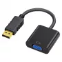 DisplayPort to VGA Adapter IBOX IADPVGA, DisplayPort male to 15-pin VGA female, supports 1080p, silver