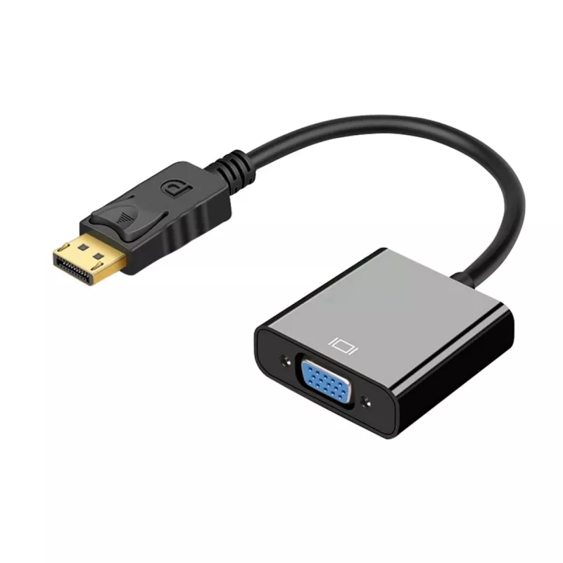 DisplayPort to VGA Adapter IBOX IADPVGA, DisplayPort male to 15-pin VGA female, supports 1080p, silver
