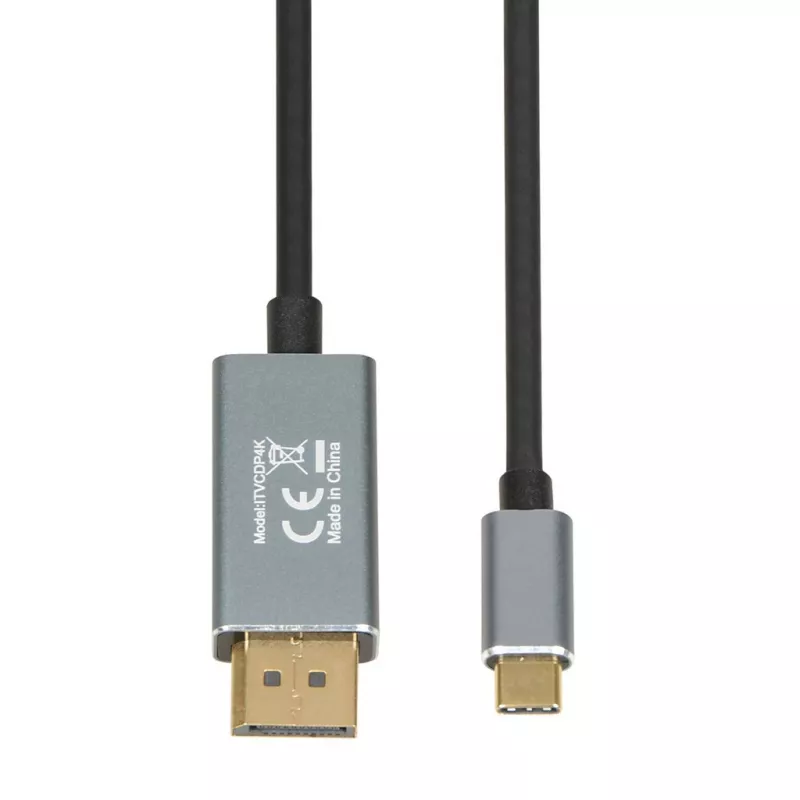 Video cable adapter IBOX ITVCDP4K USB Type-C to DisplayPort 1.8 m Black