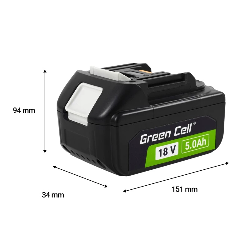 Battery Green Cell PTMA18V5 Lithium-Ion 5Ah 600g