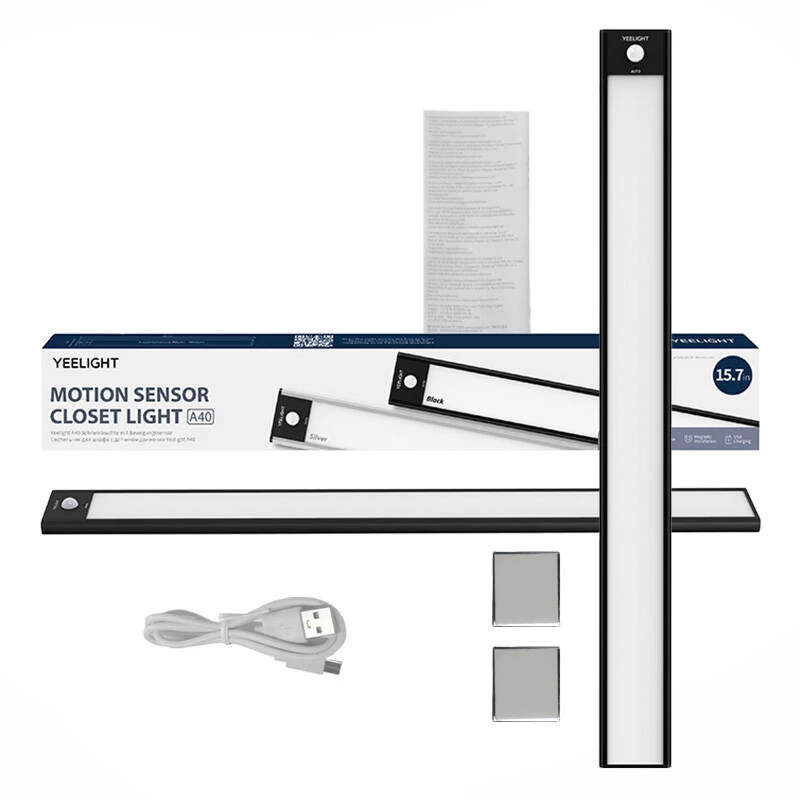 Yeelight Closet Light YLBGD-0045 Motion sensor wardrobe light 40 cm black 4000 K