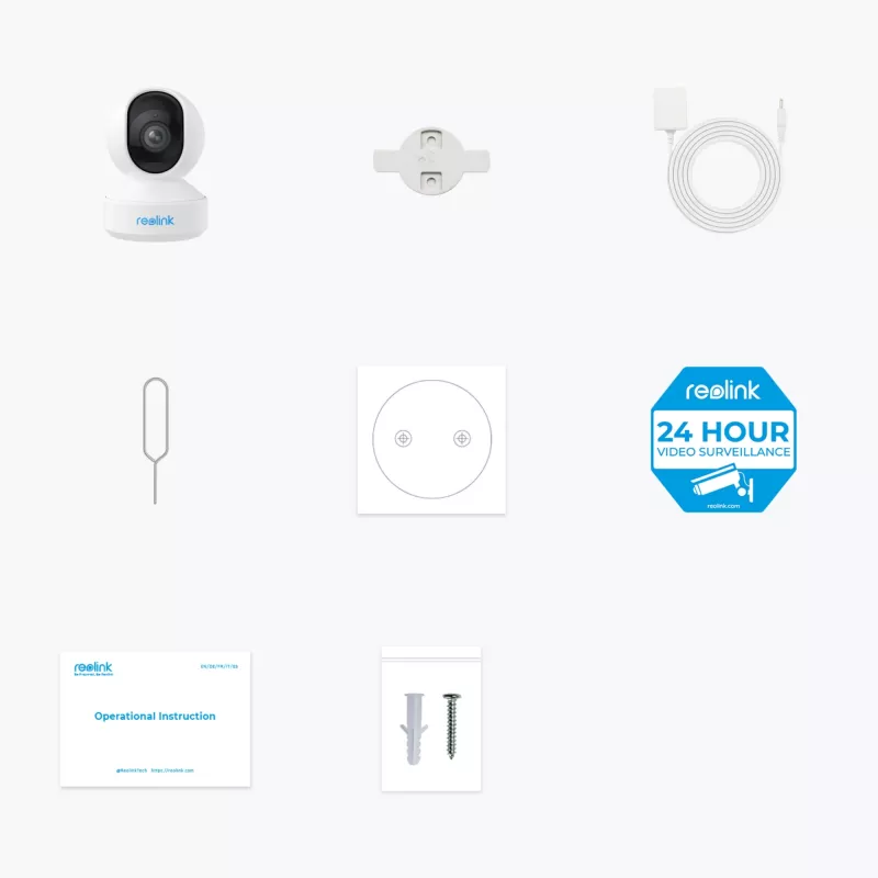 Reolink | Super HD WiFi Camera | E Series E340 | PTZ | 5 MP | 2.8-4mm/F2.0 | H.264 | Micro SD, Max. 512 GB